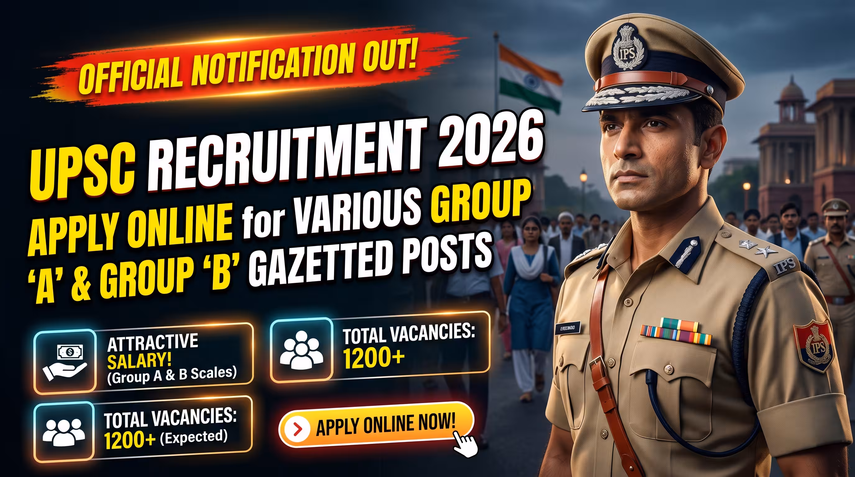 UPSC Recruitment 2026: Apply Online for Various Group ‘A’ & Group ‘B’ Gazetted Posts